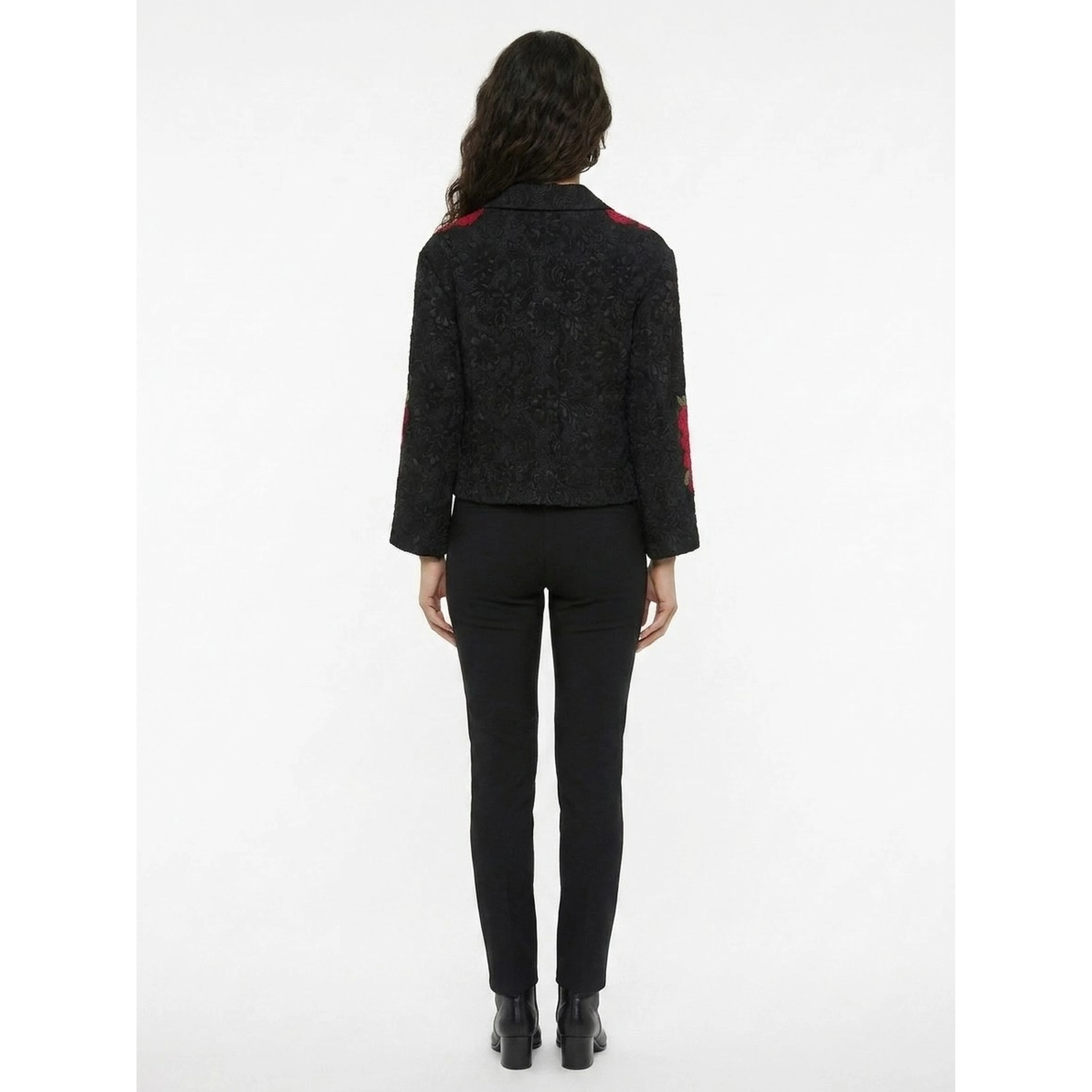 Black Cotton Full-Length Jacket