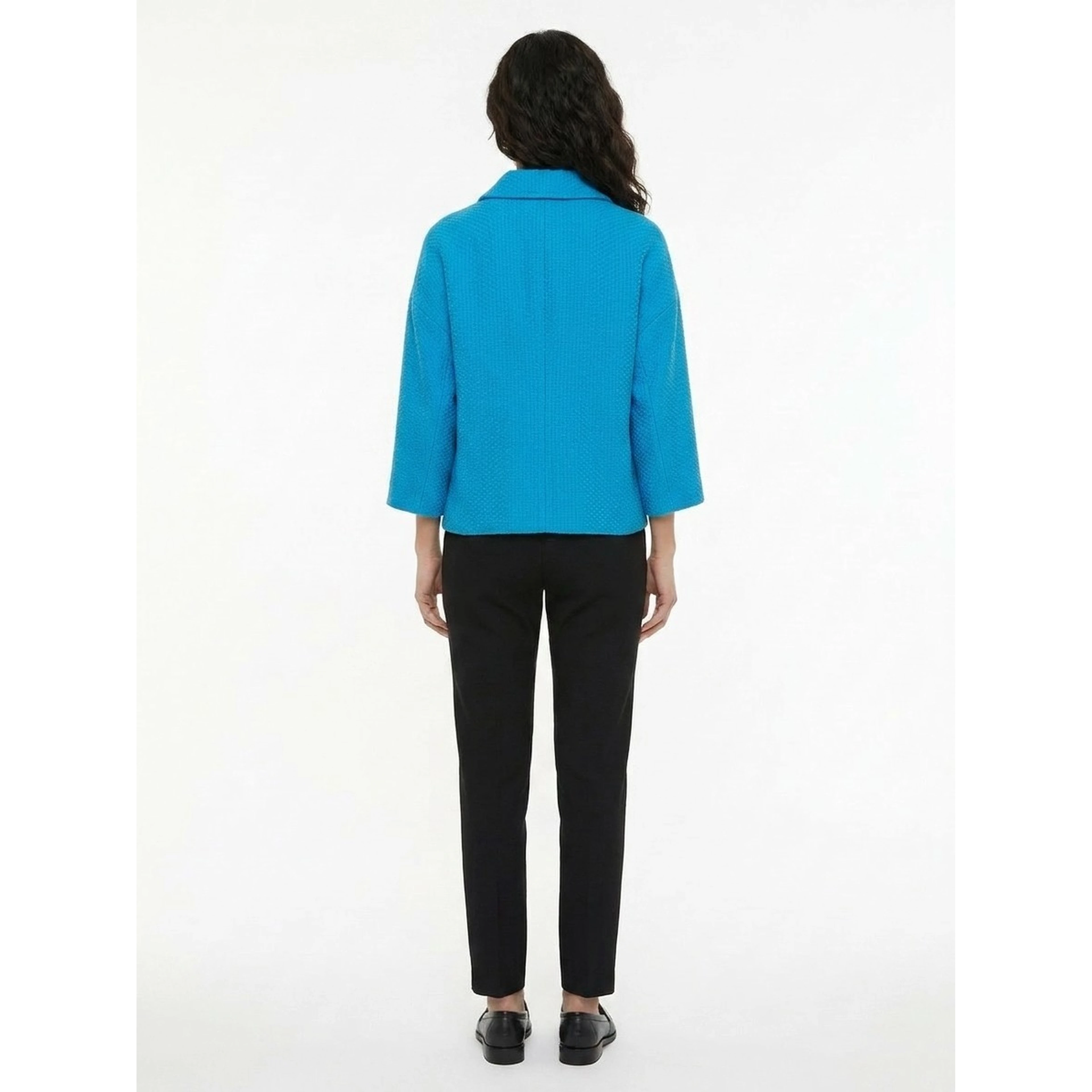 Turquoise Cotton Shell Jacket