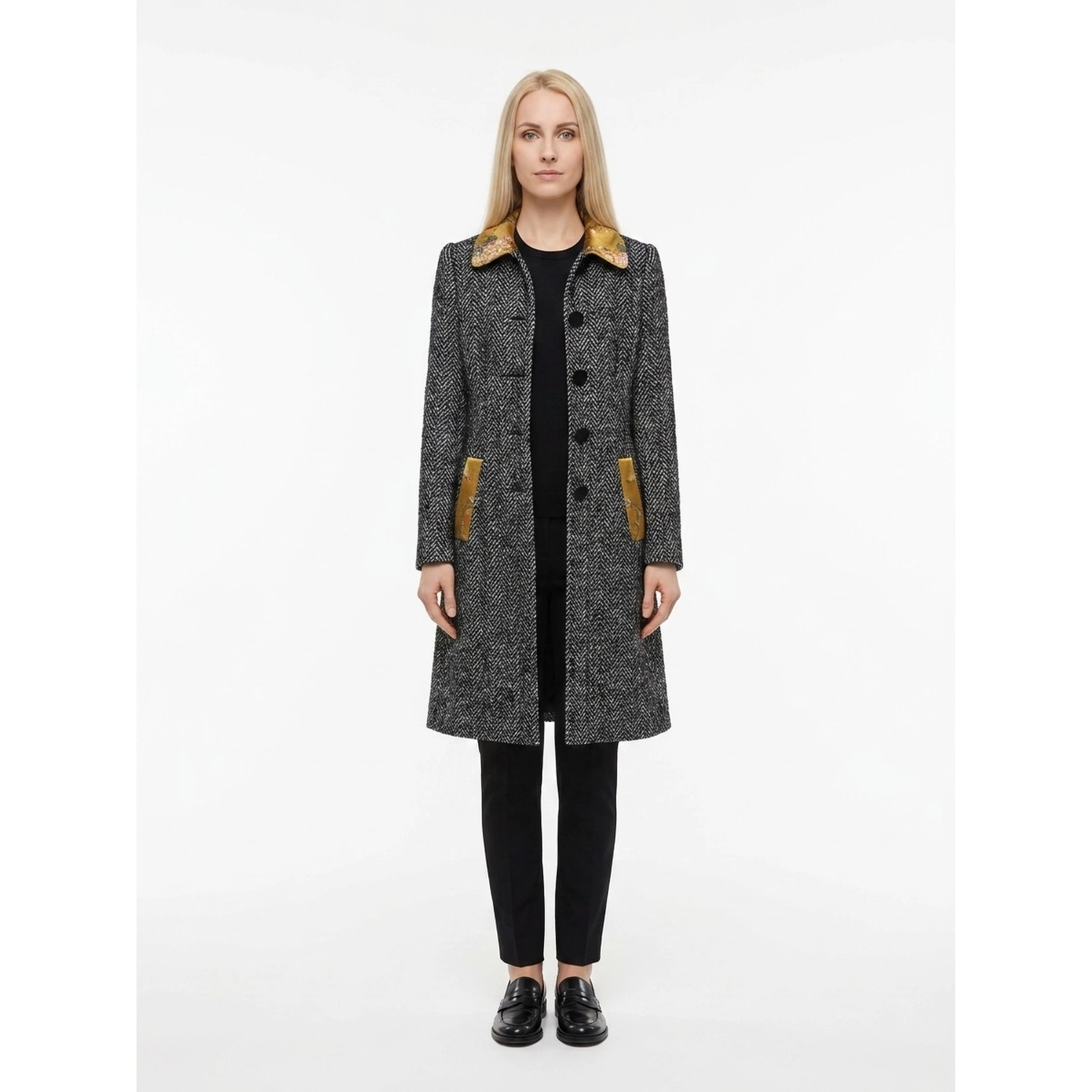 Multicolor Elastane Coat
