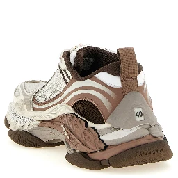 White Polyethylene Athletic Sneakers