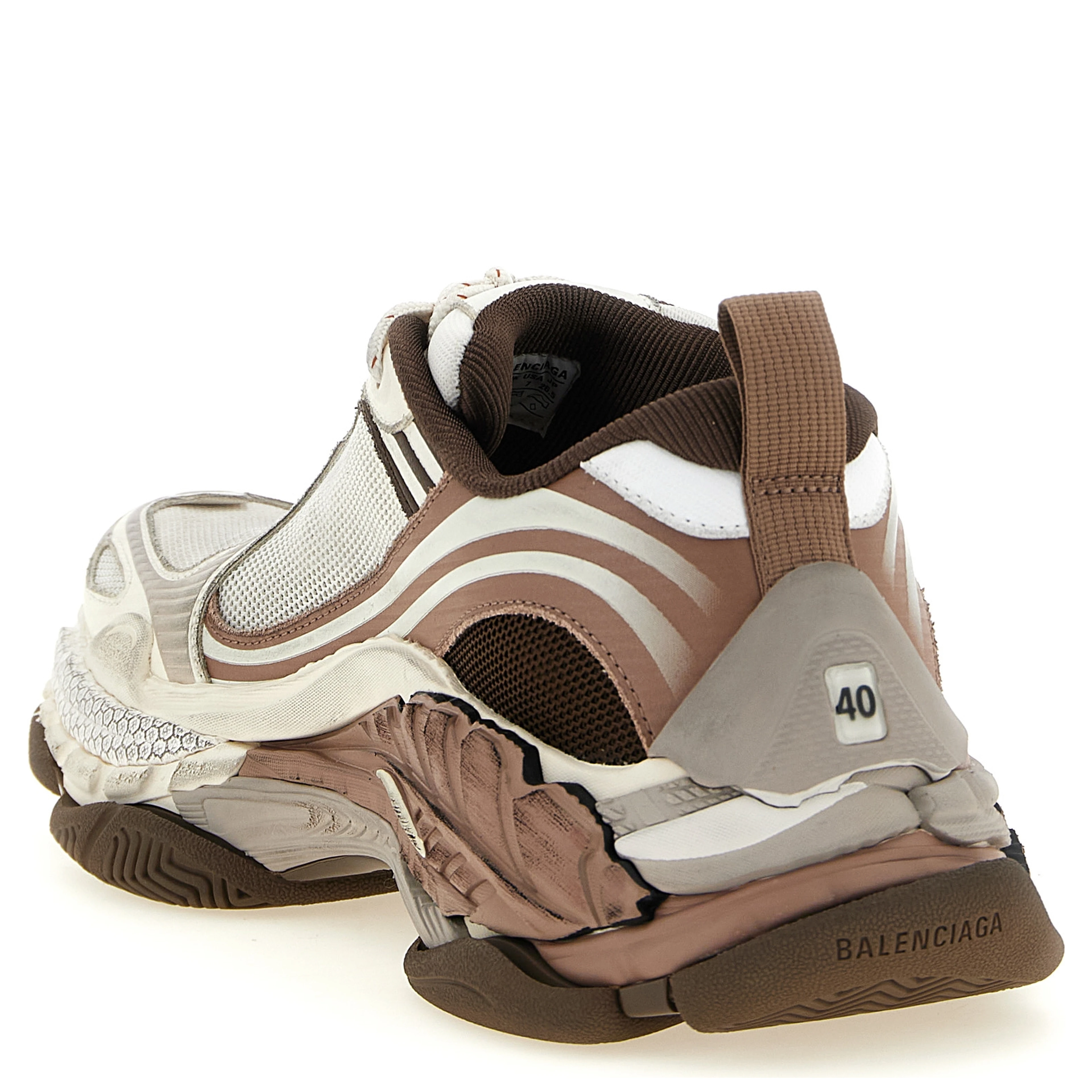 White Polyethylene Athletic Sneakers