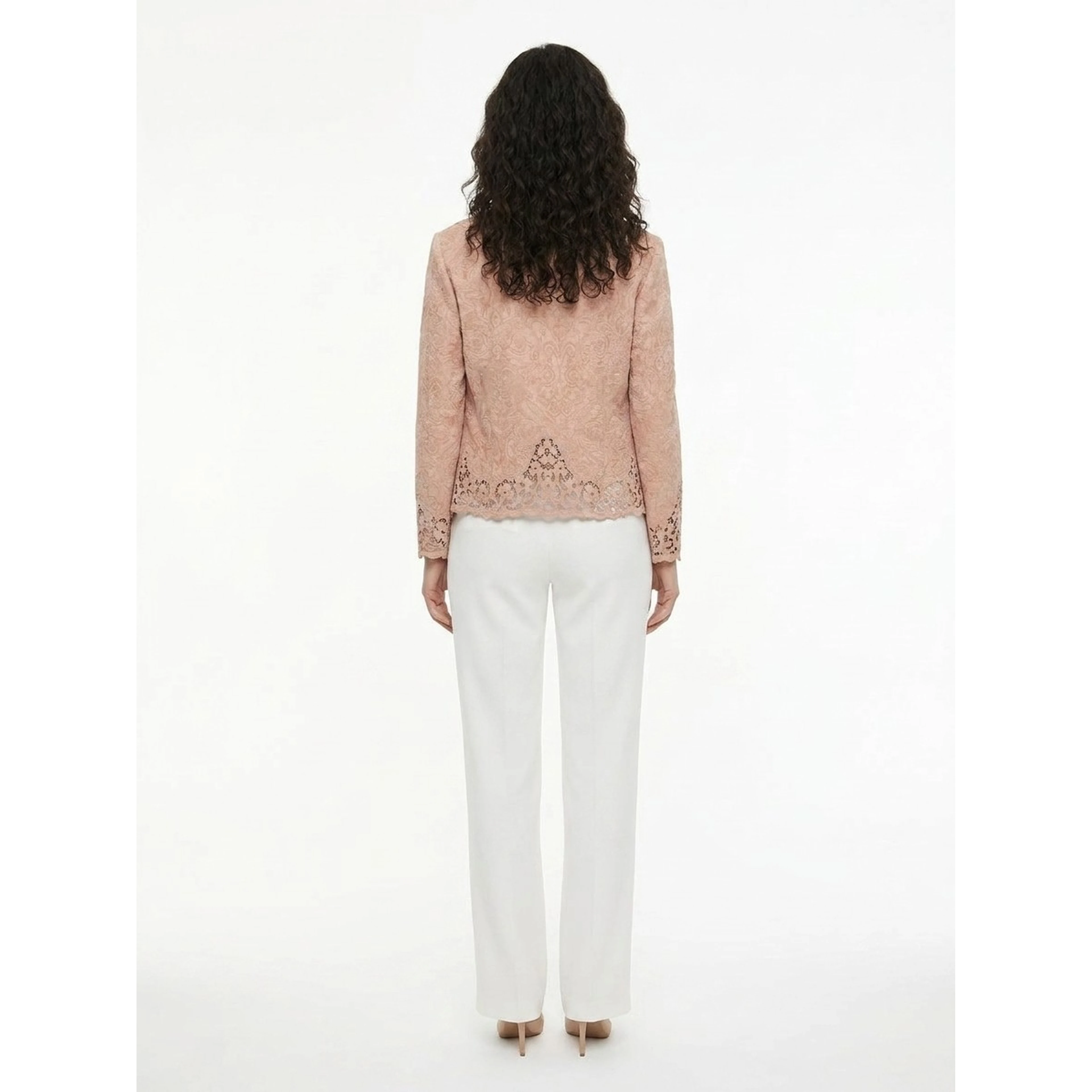 Beige Acetate Shell Jacket