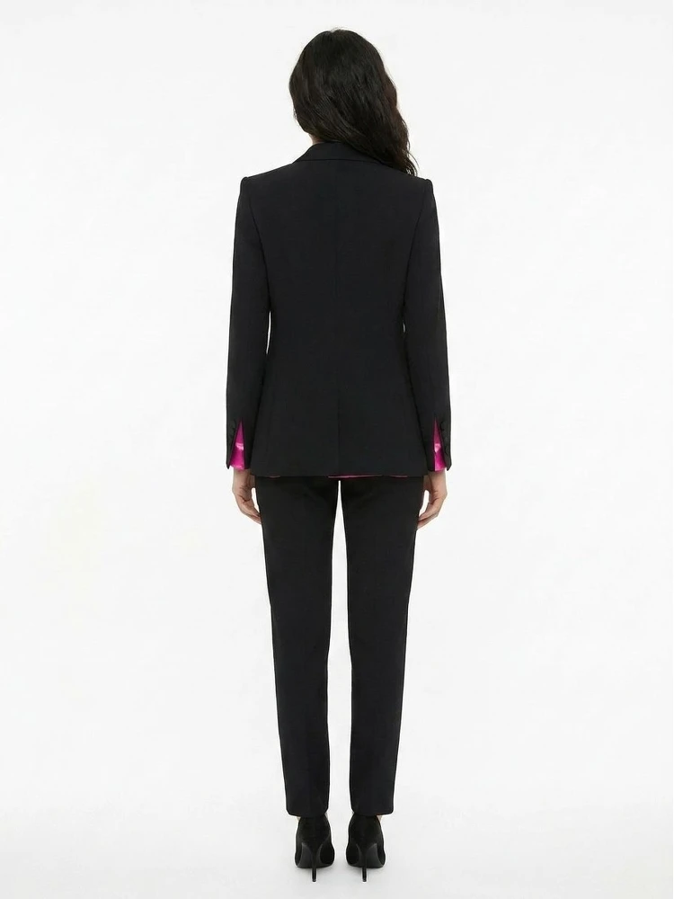 Black Elastane Two-Piece Suit alternative