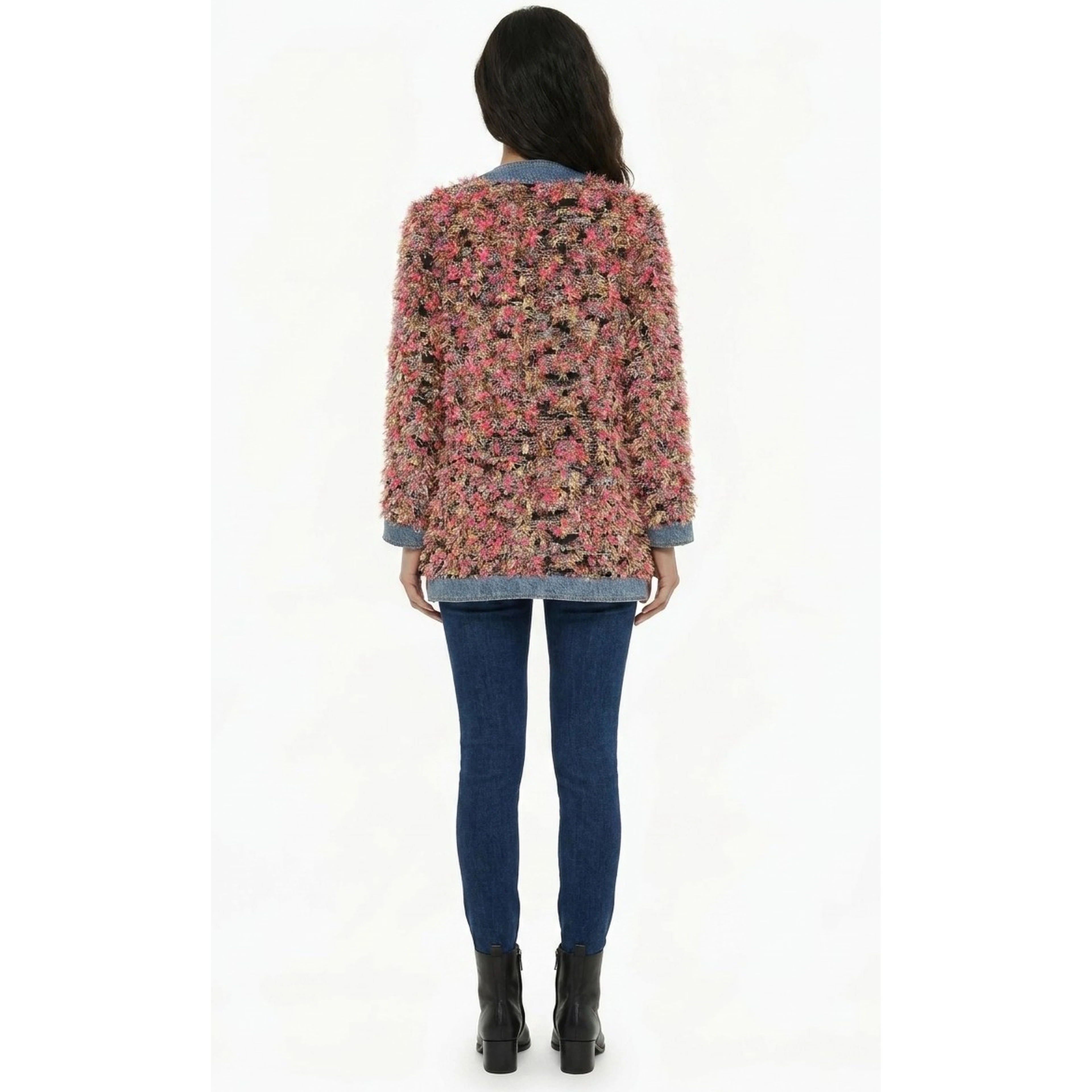Multicolor Polyester Biker Jacket