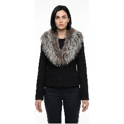Gray Virgin Wool Full-Length Jacket