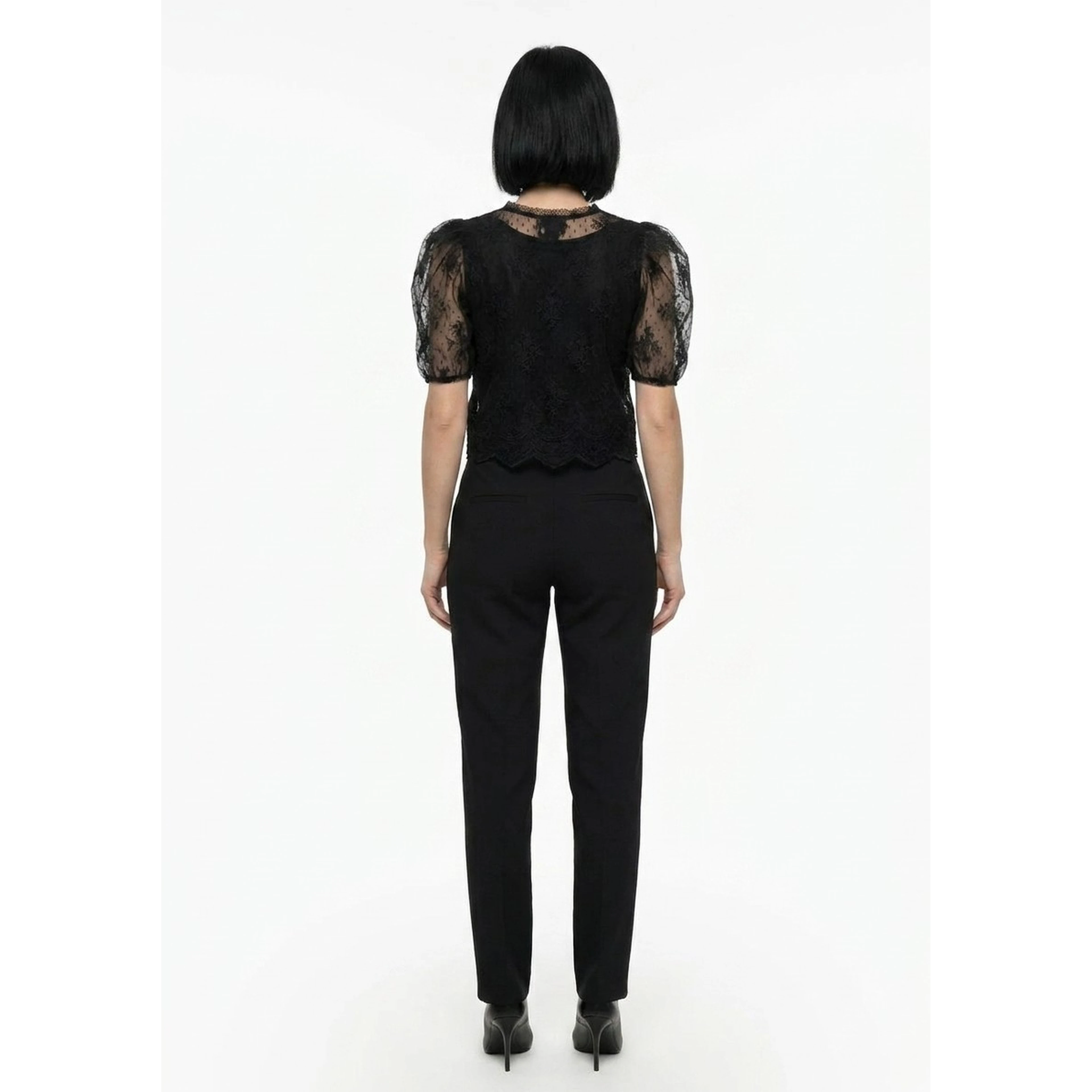 Black Nylon Blouse