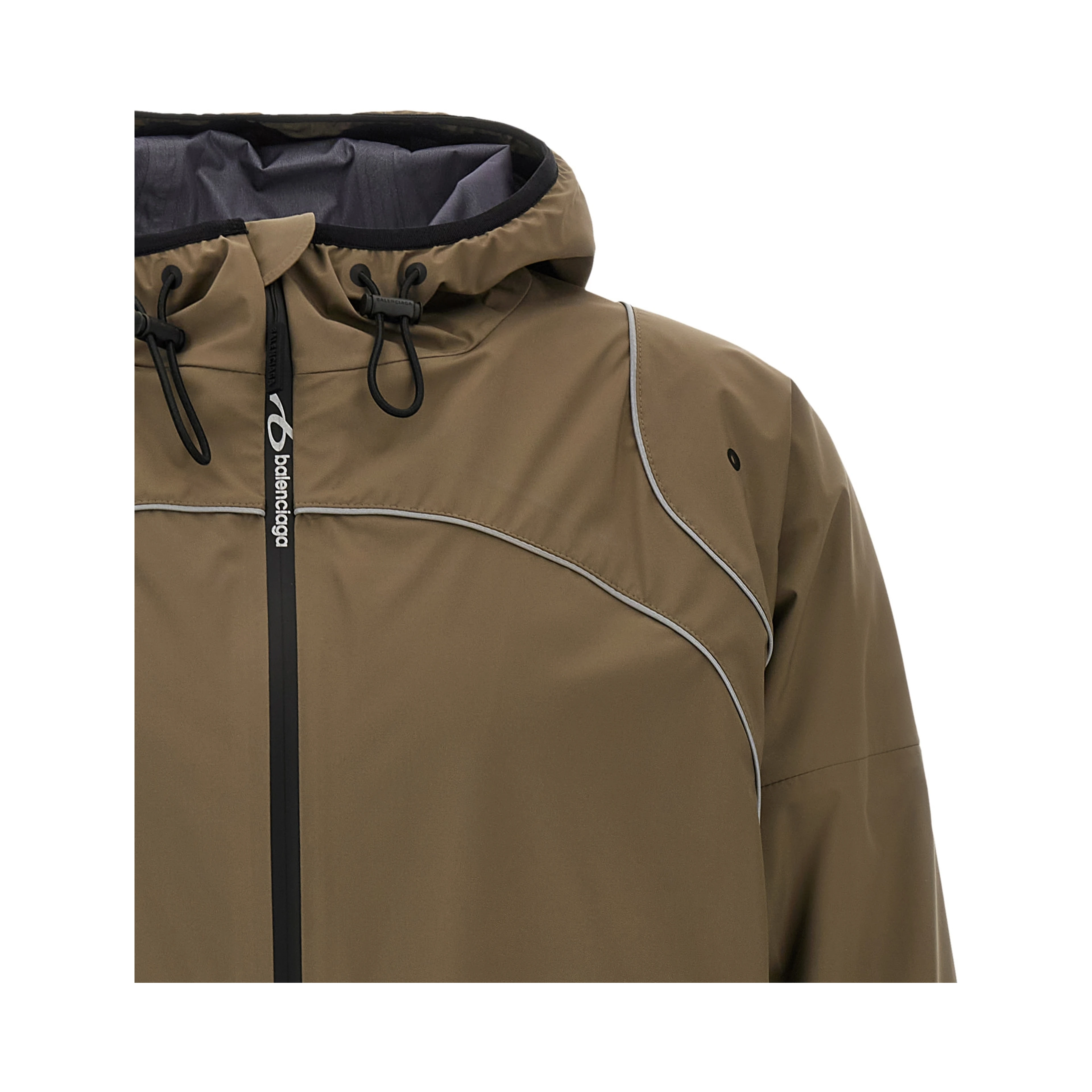 Gray Polyester Parka