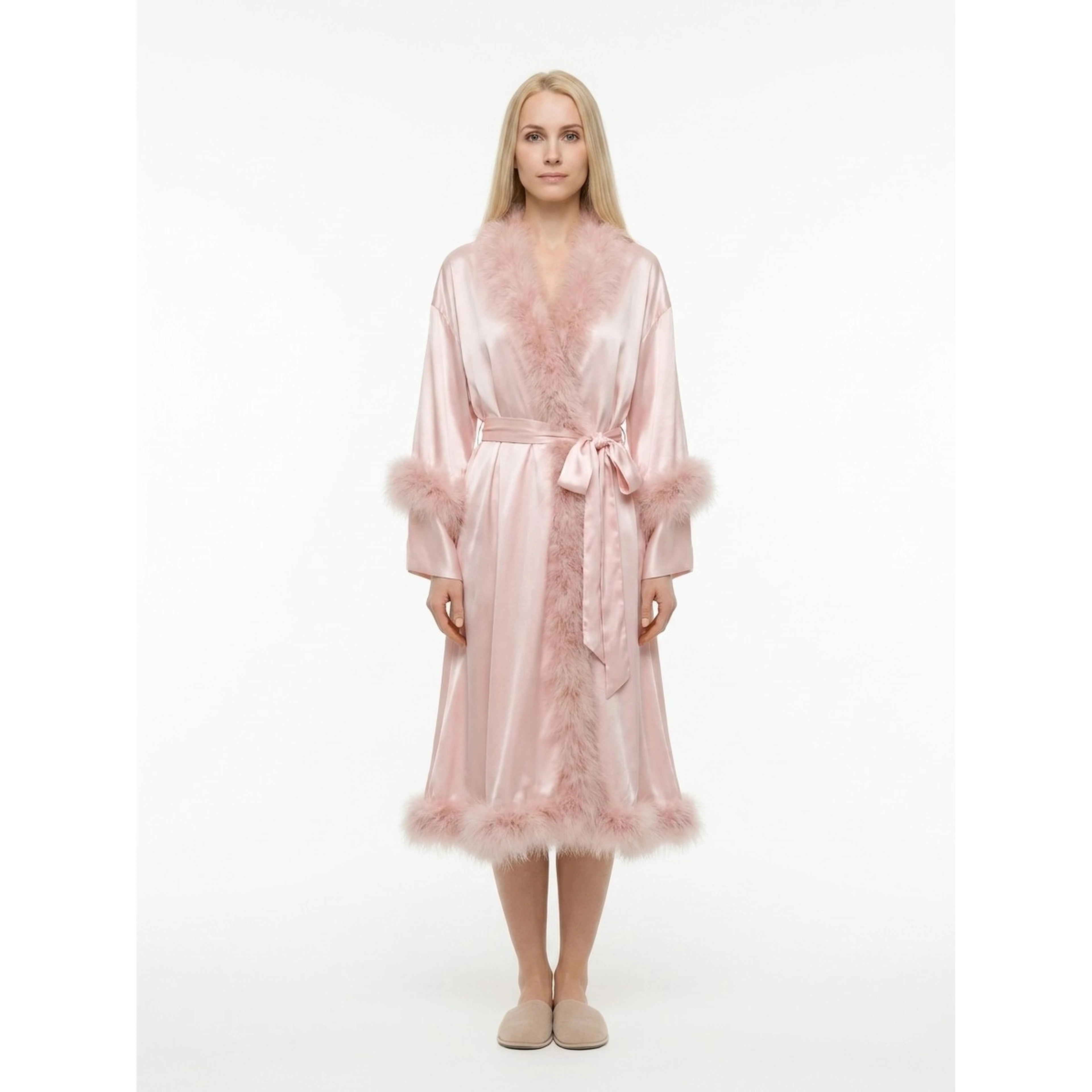 Pink Silk Robe