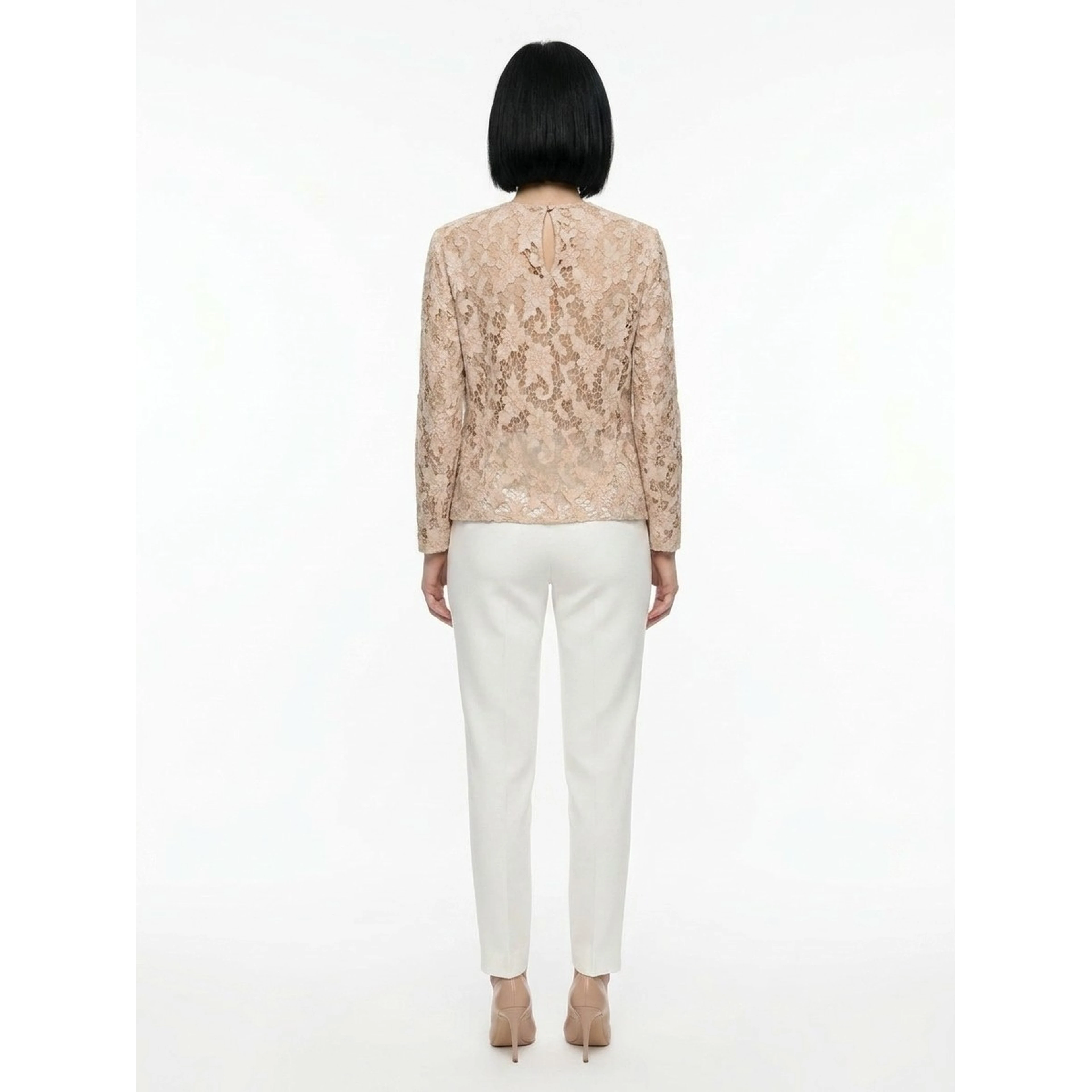 Beige Cotton Sleeveless Jacket