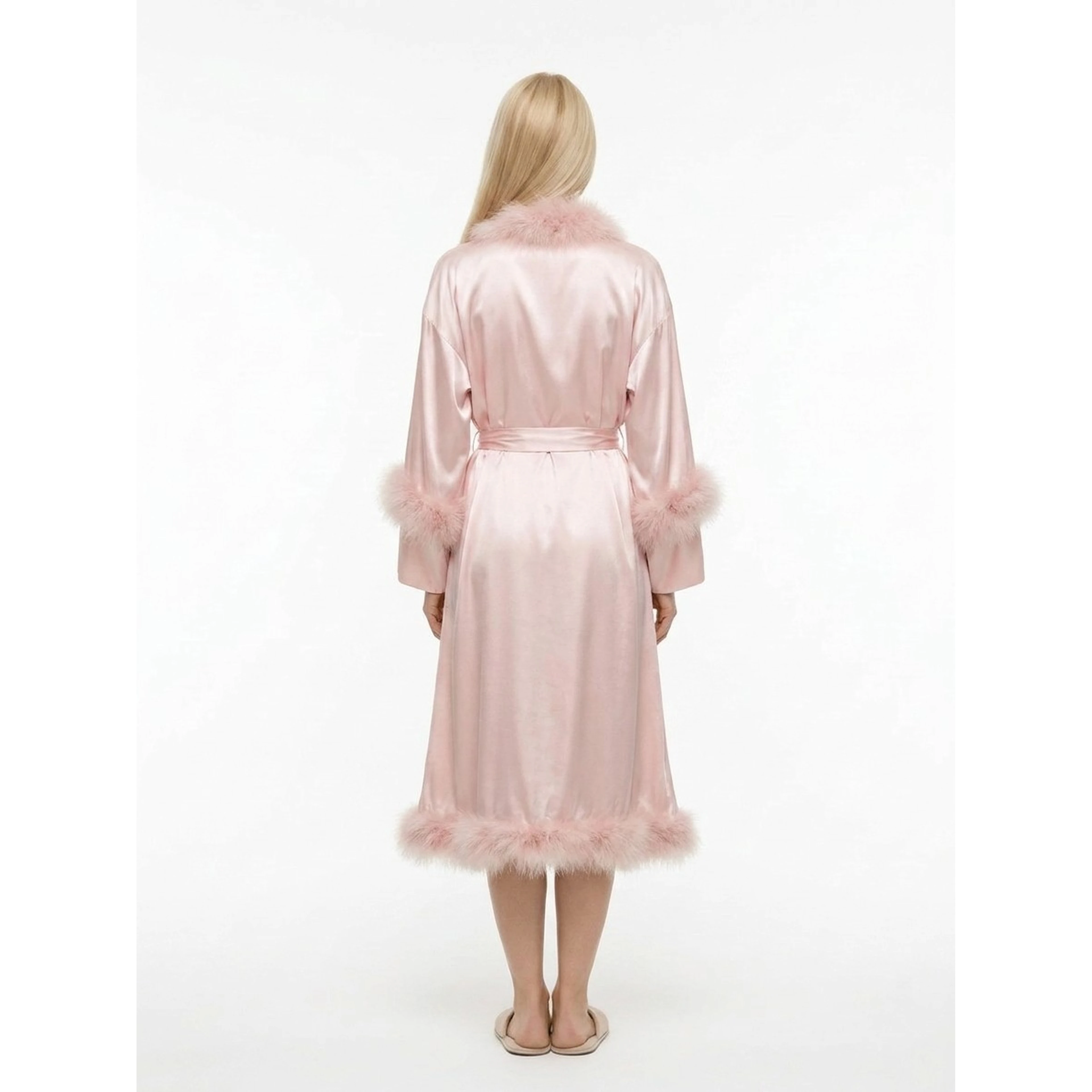 Pink Silk Robe