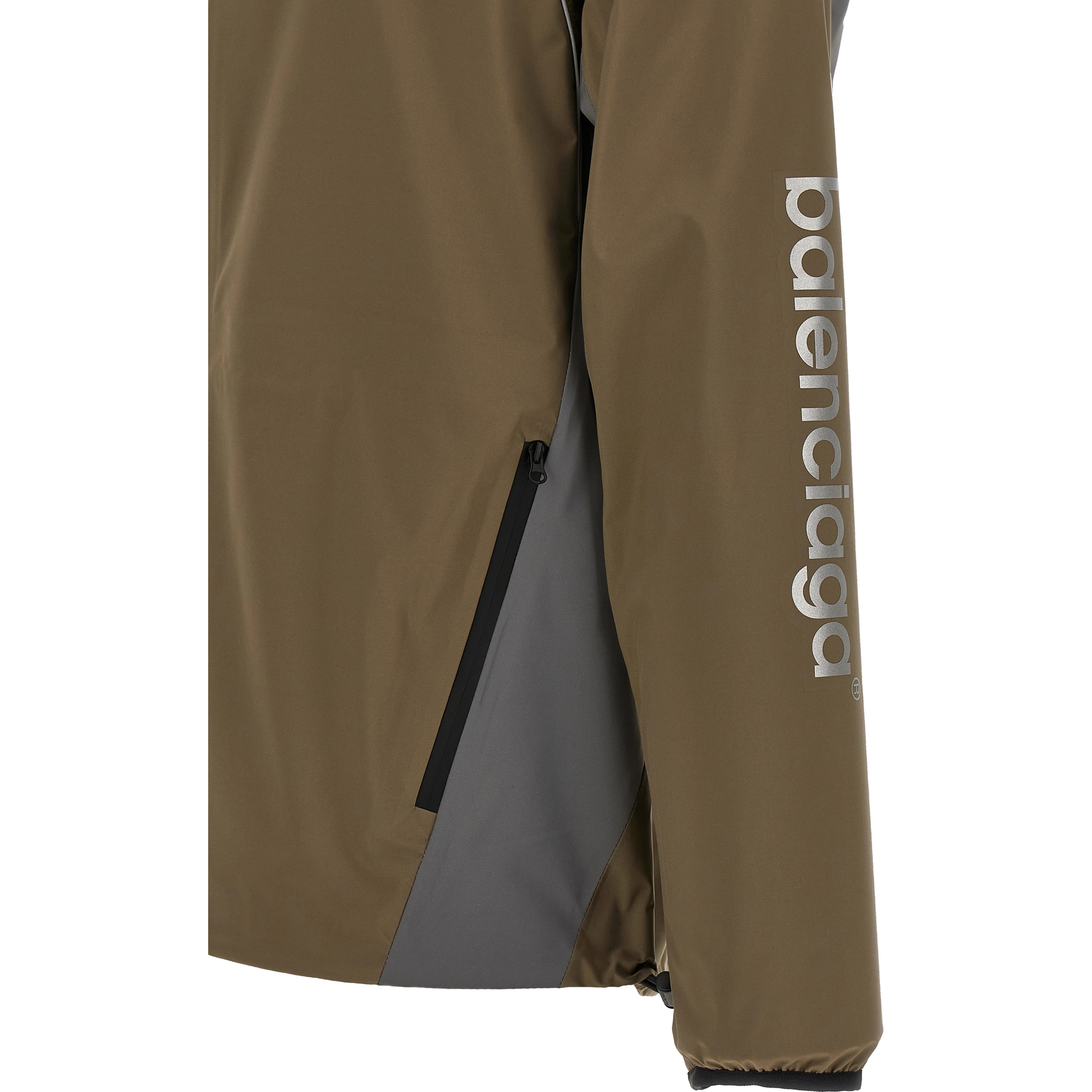 Gray Polyester Parka