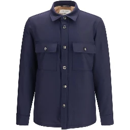 Blue Wool Oves Aries Full-Length Jacket