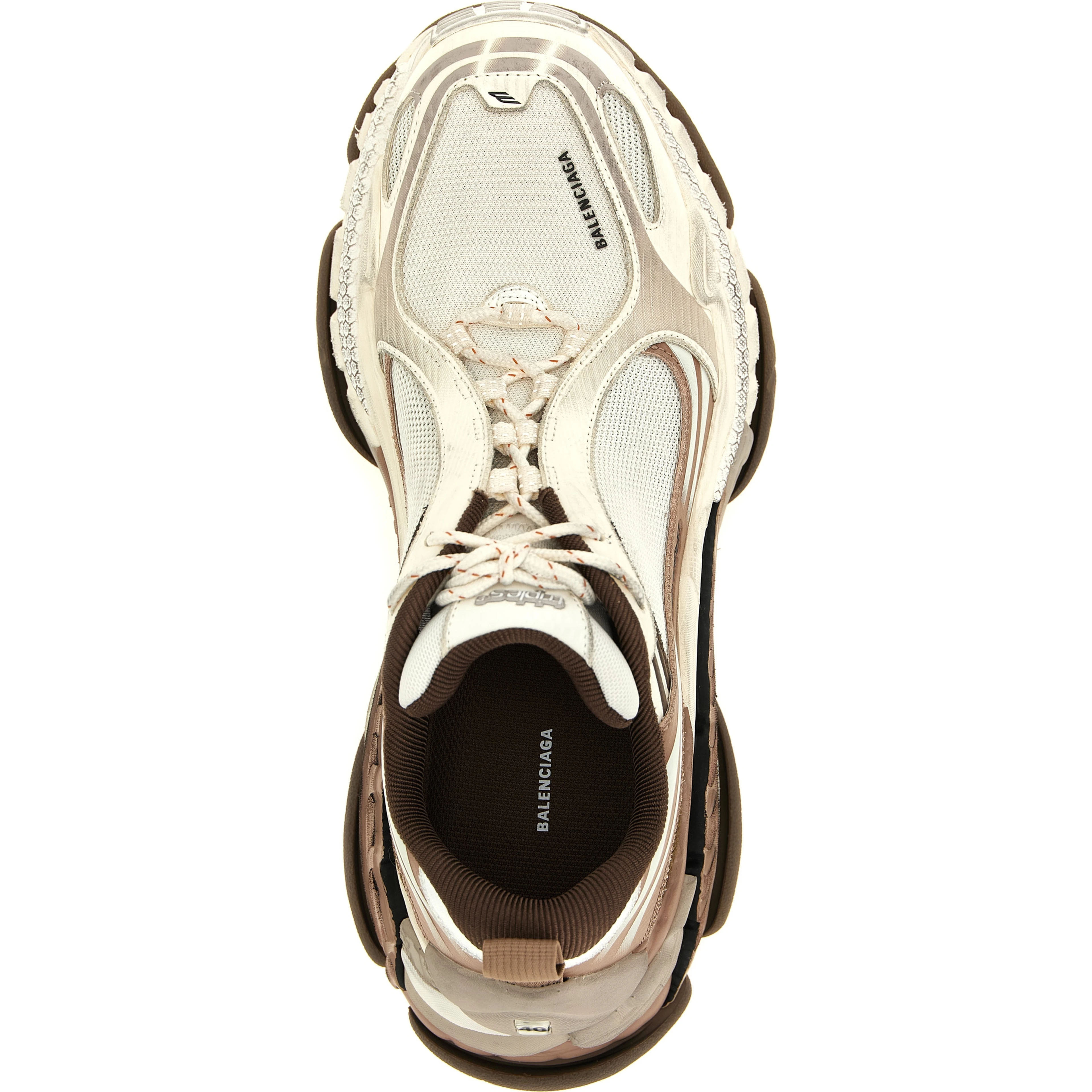 White Polyethylene Athletic Sneakers