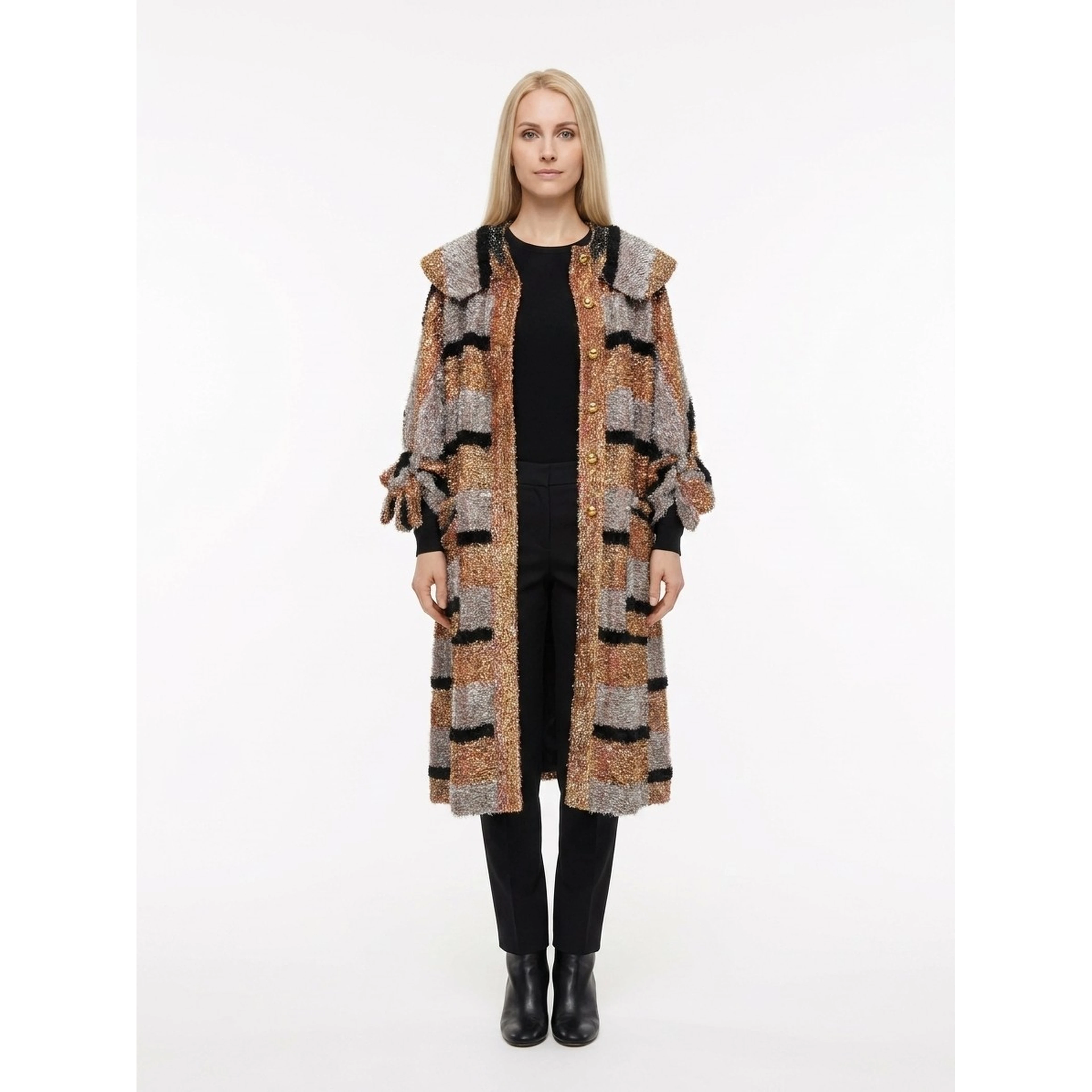 Multicolor Leather Coat