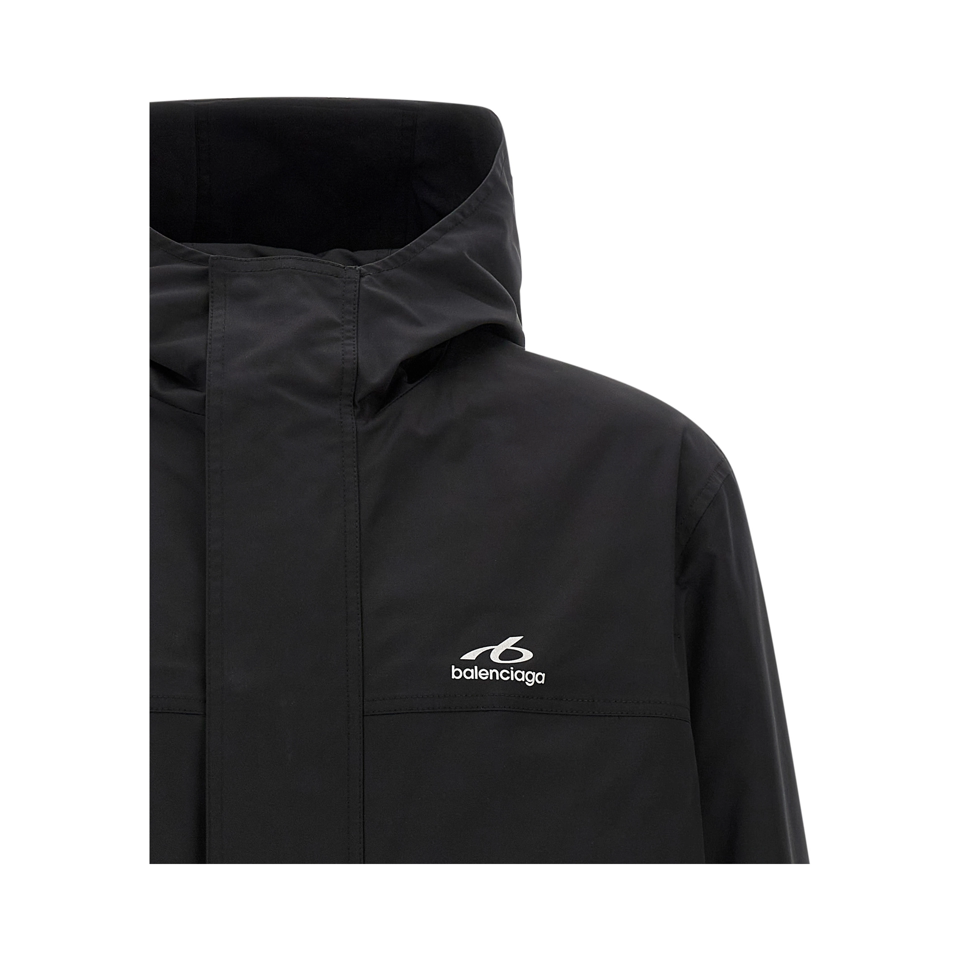 Black Polyester Parka