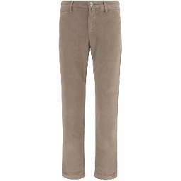 Beige Cotton Chino Pants