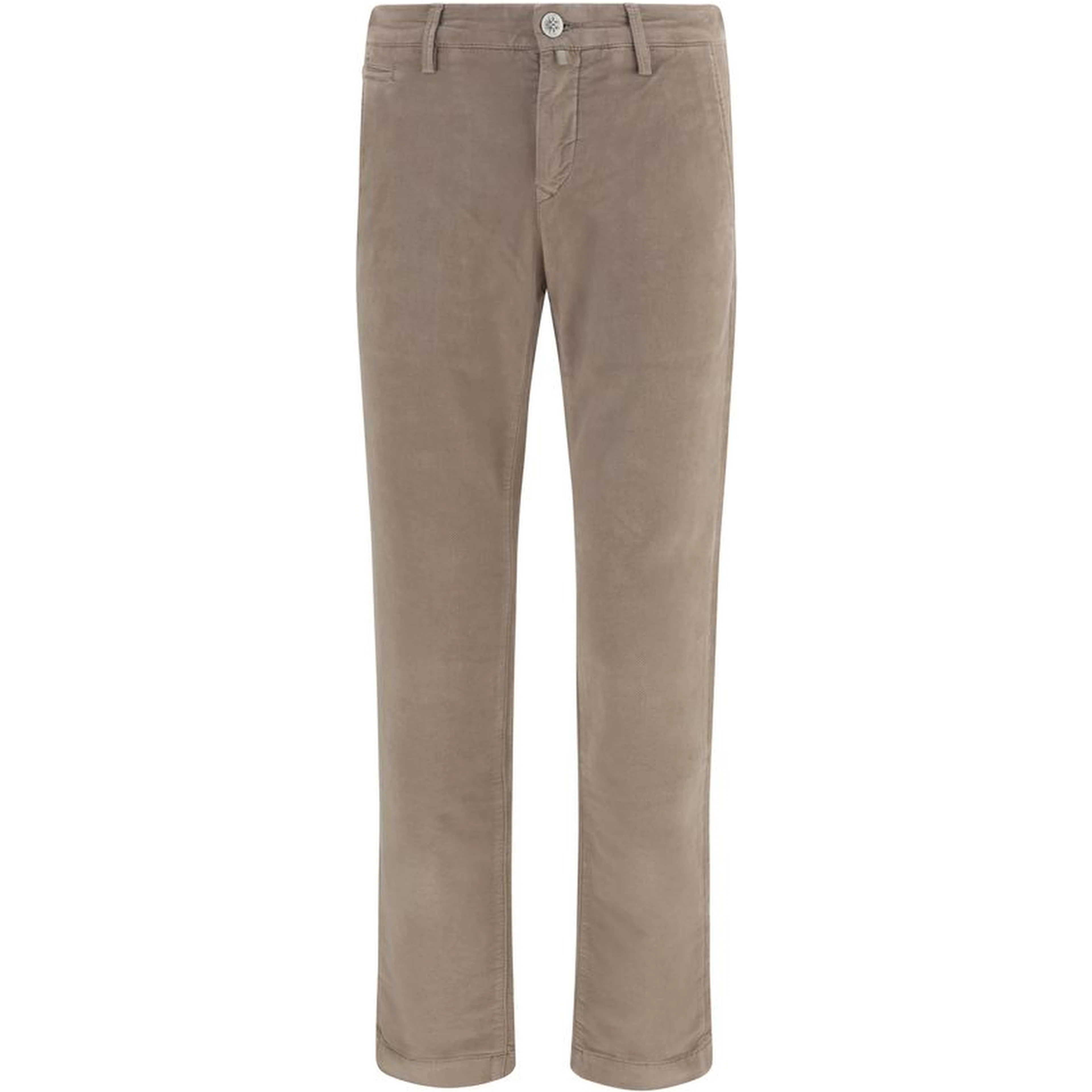 Beige Cotton Chino Pants