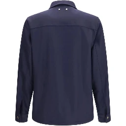 Blue Wool Oves Aries Full-Length Jacket