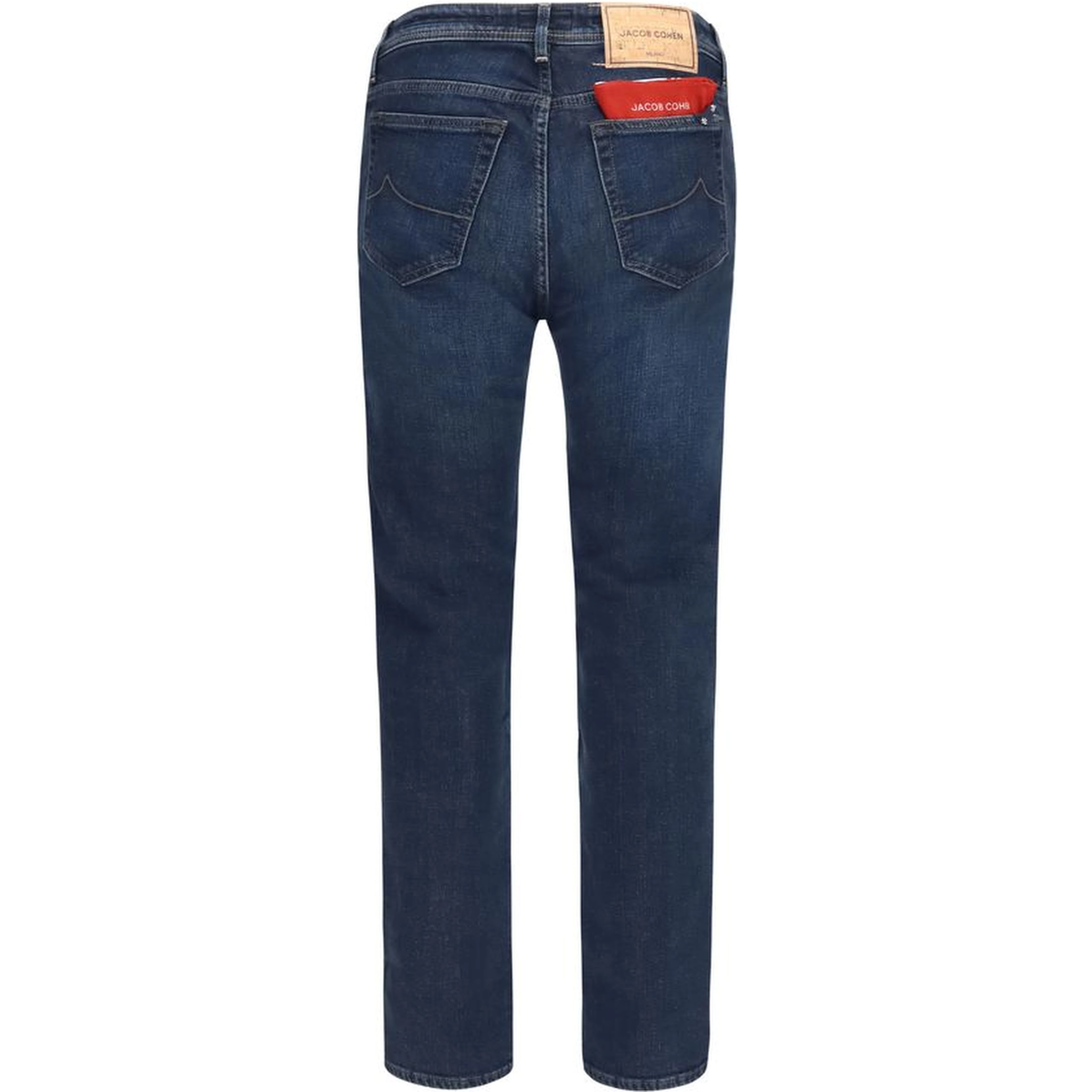 Blue Cotton Tapered Jeans