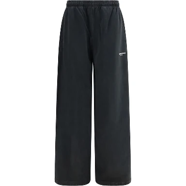 Black Cotton Casual Pants