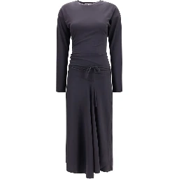 Gray Cotton Casual Dress
