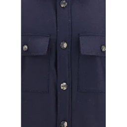 Blue Wool Oves Aries Full-Length Jacket