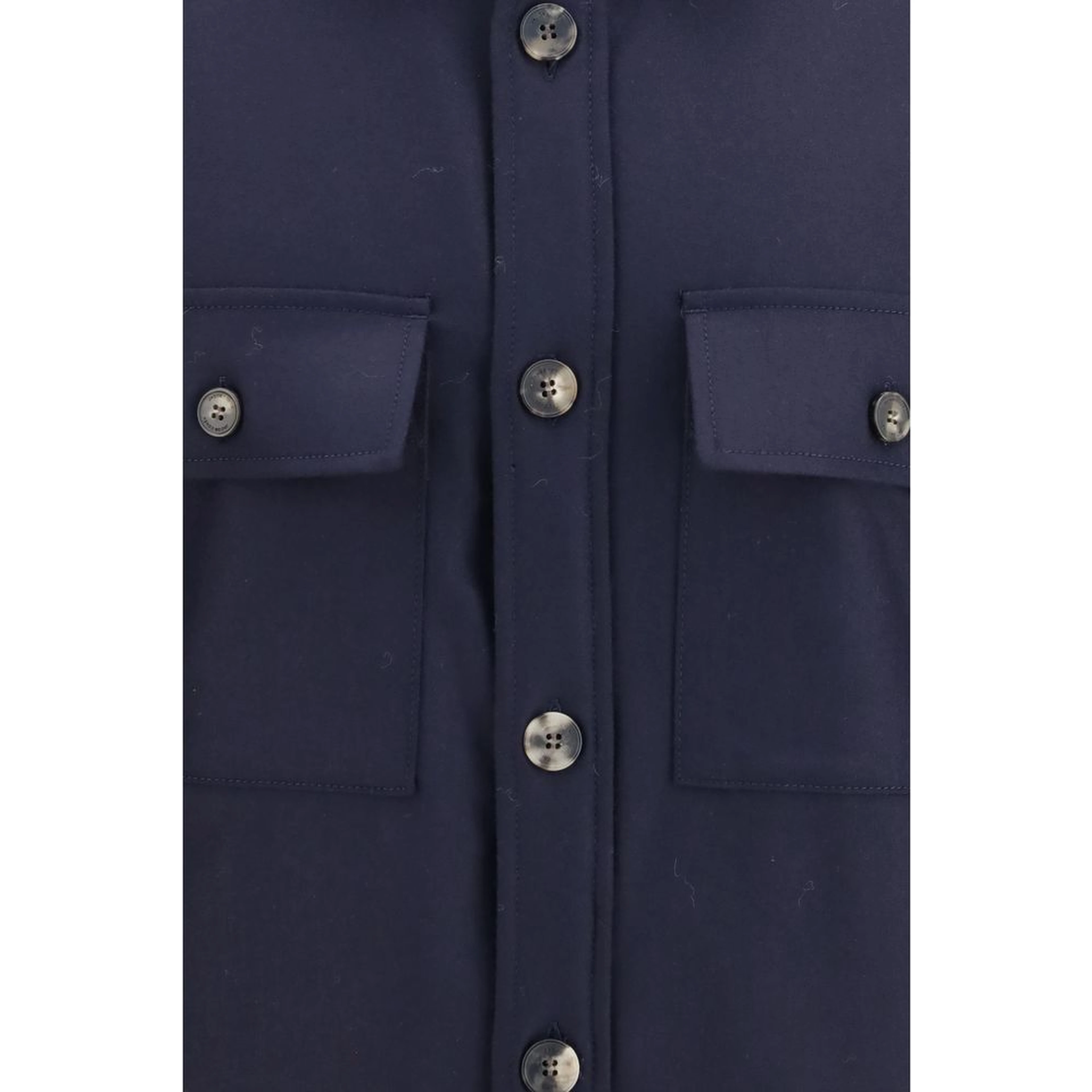 Blue Wool Oves Aries Full-Length Jacket