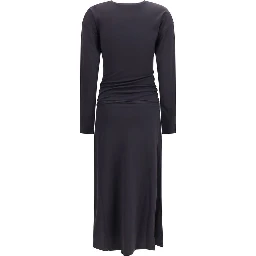Gray Cotton Casual Dress