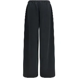 Black Cotton Casual Pants