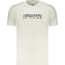 White Cotton Men's T-Shirt