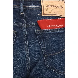 Blue Cotton Tapered Jeans