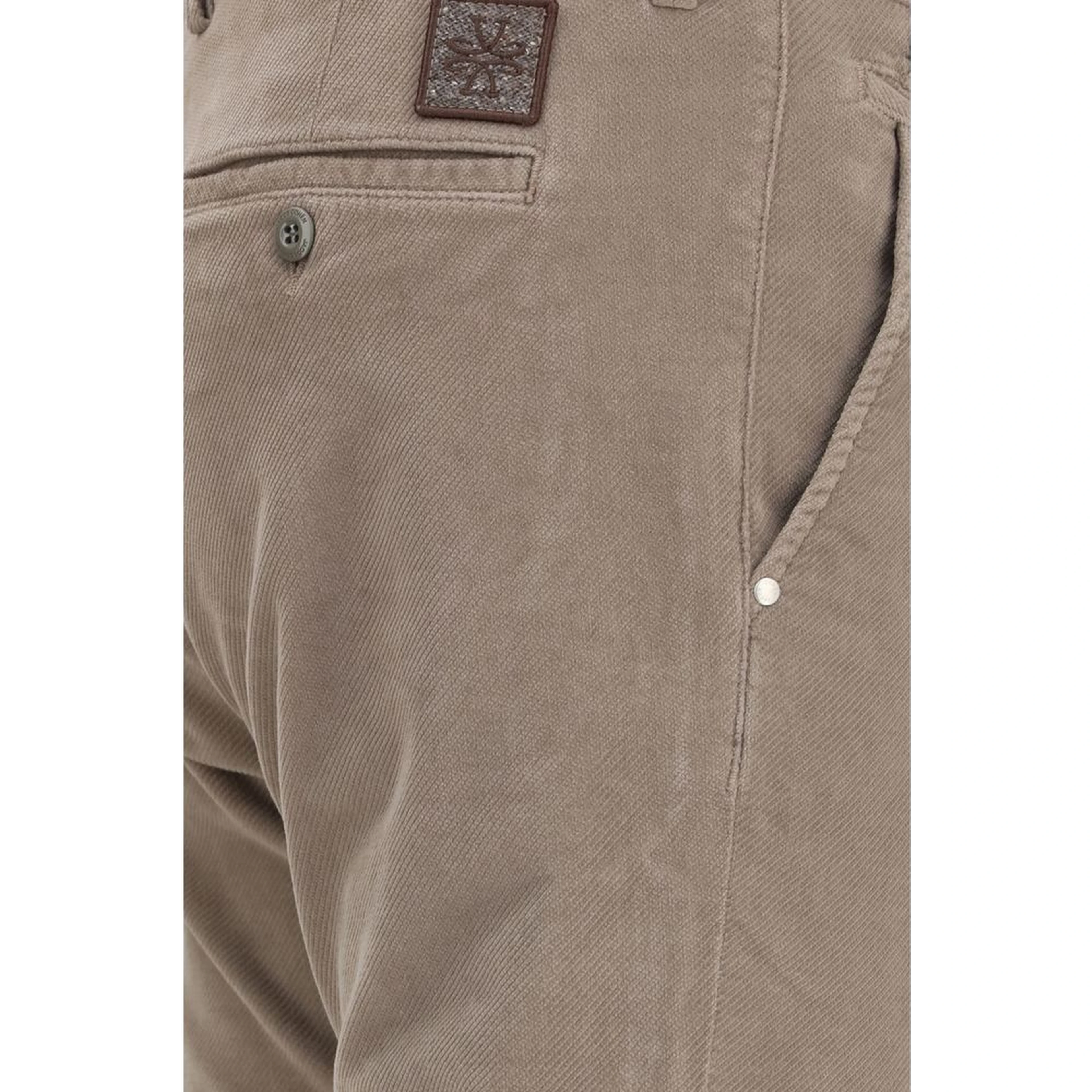 Beige Cotton Chino Pants