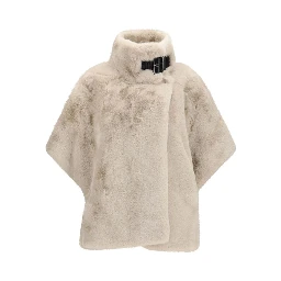 Beige Polyester Full-Length Jacket