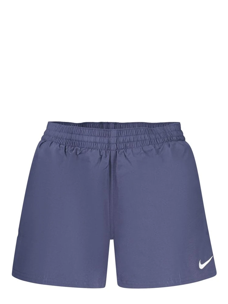 Blue Polyester Men Swim Short