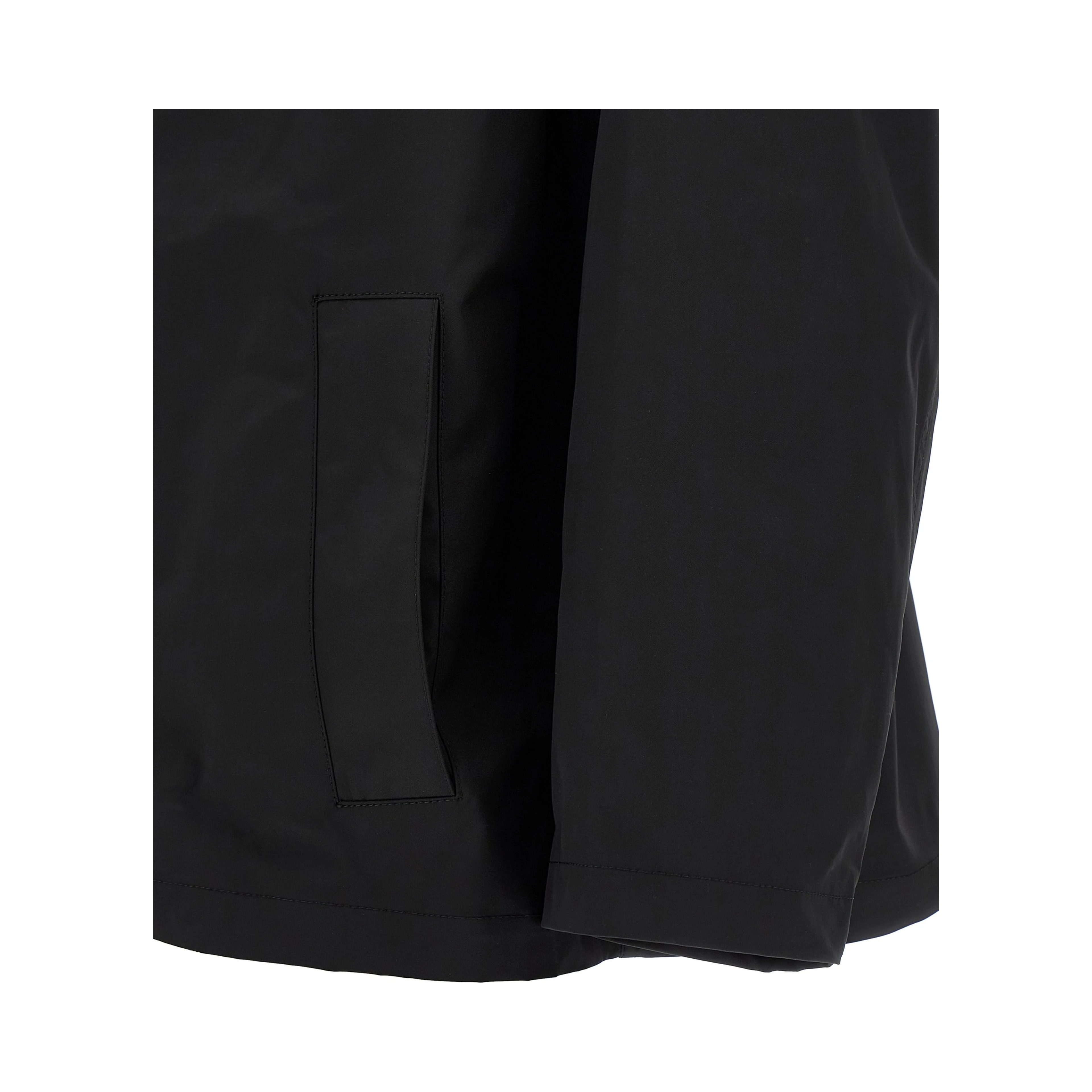 Black Polyester Parka