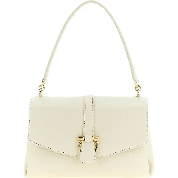White Calfskin Shoulder Bag