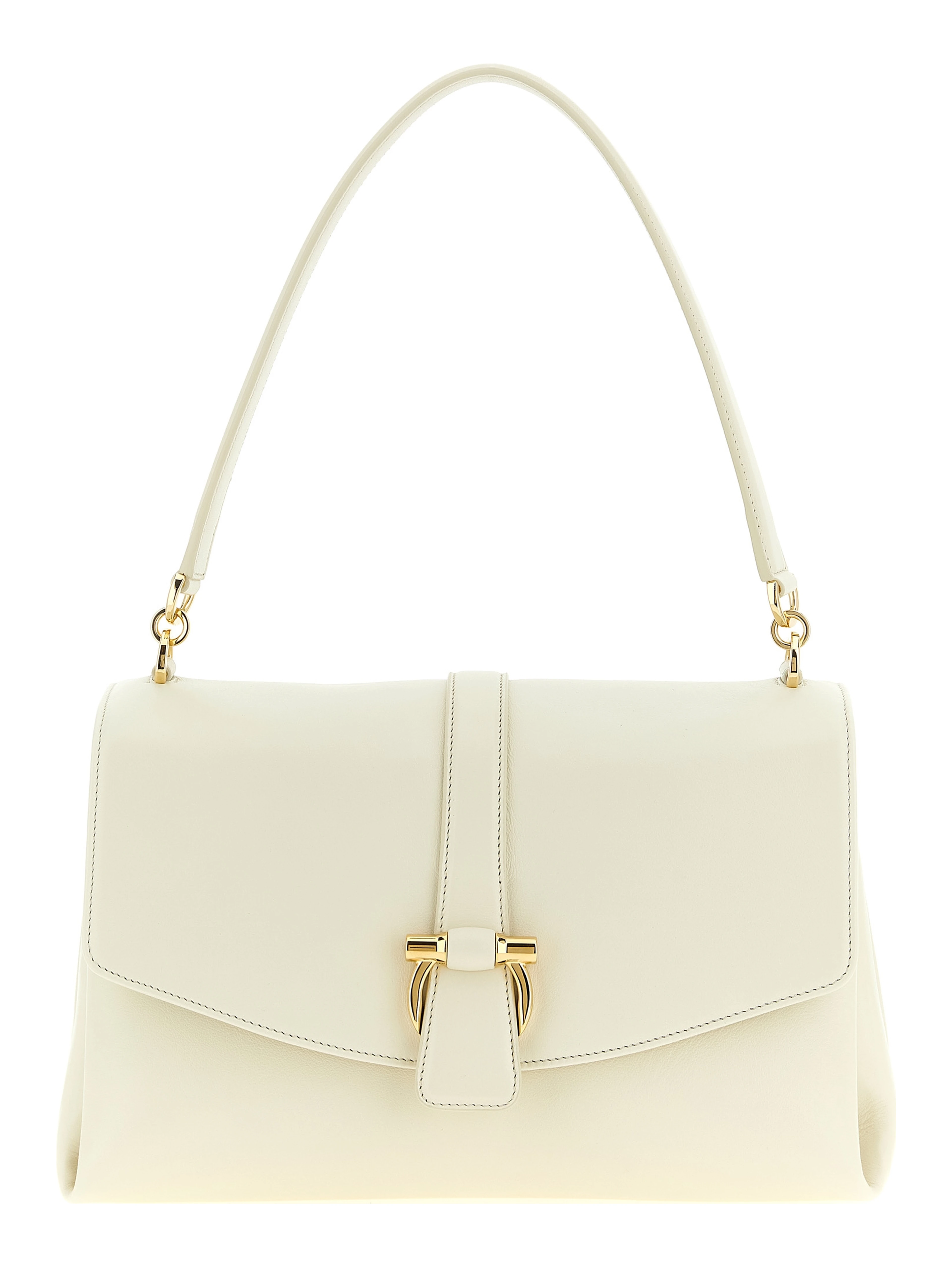 White Calfskin Shoulder Bag