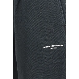 Black Cotton Casual Pants