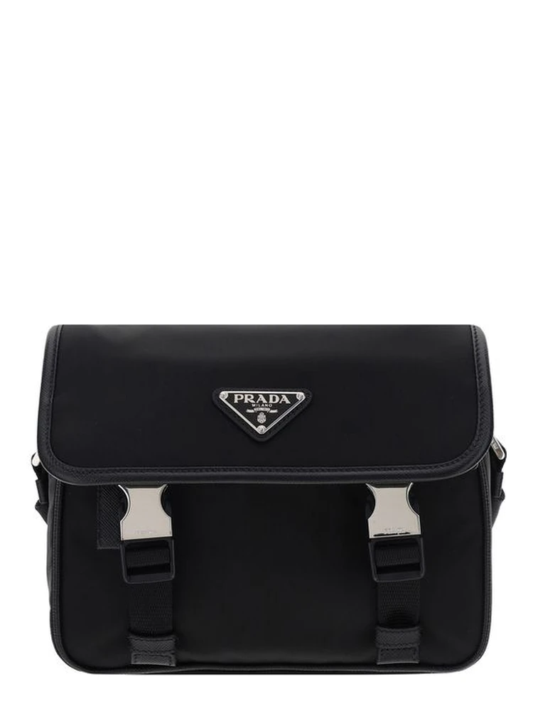 Black Polyamide Shoulder Bag