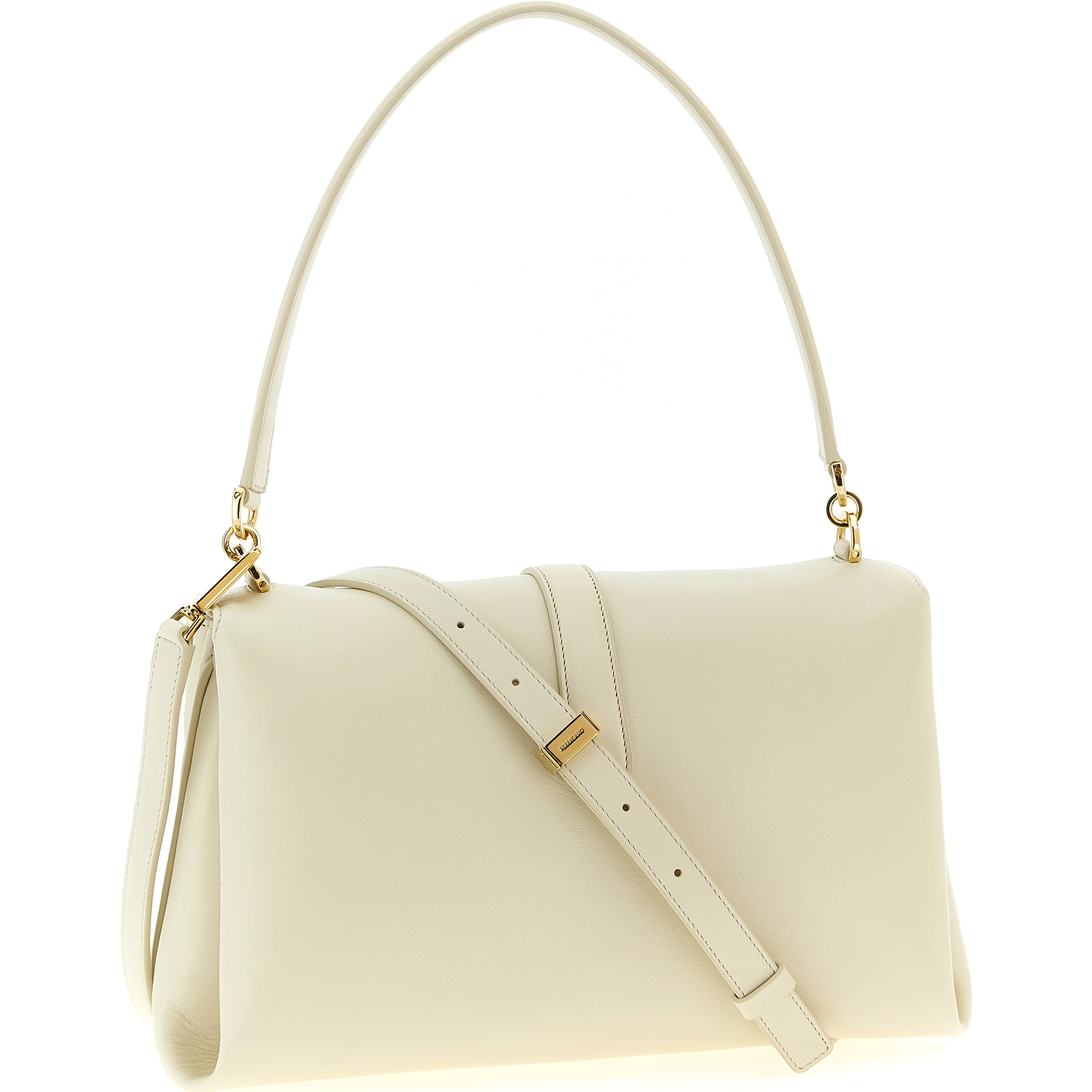 White Calfskin Shoulder Bag