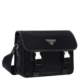Black Polyamide Shoulder Bag