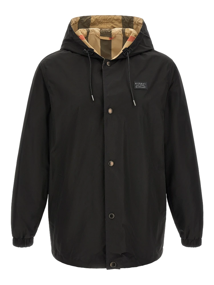 Black Polyester Coat