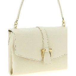 White Calfskin Shoulder Bag