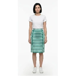 Multicolor Cotton Midi Skirt