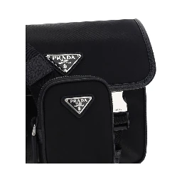 Black Polyamide Shoulder Bag