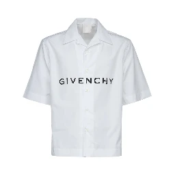 Bicolor Cotton Shortsleeve Shirt