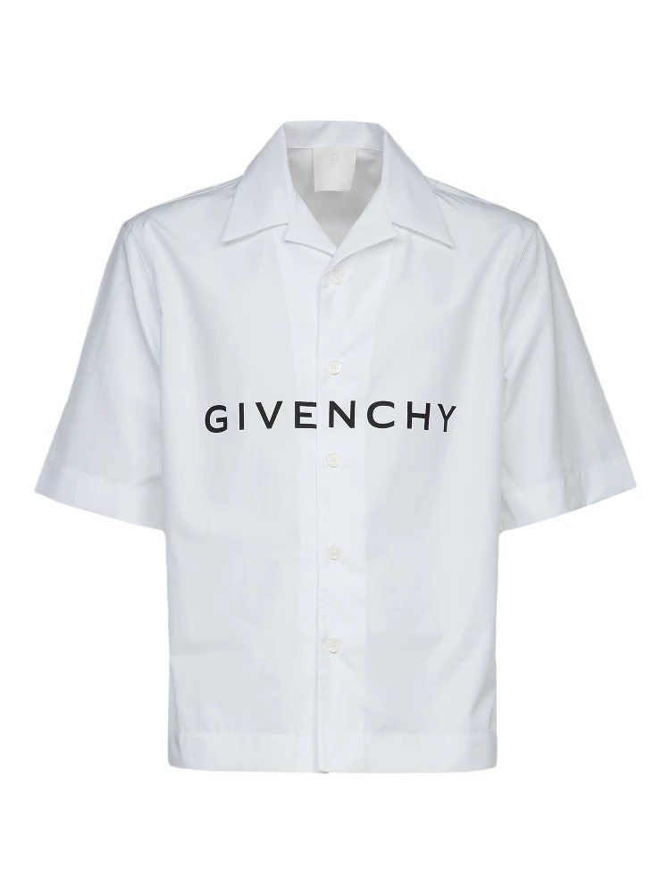 Bicolor Cotton Shortsleeve Shirt