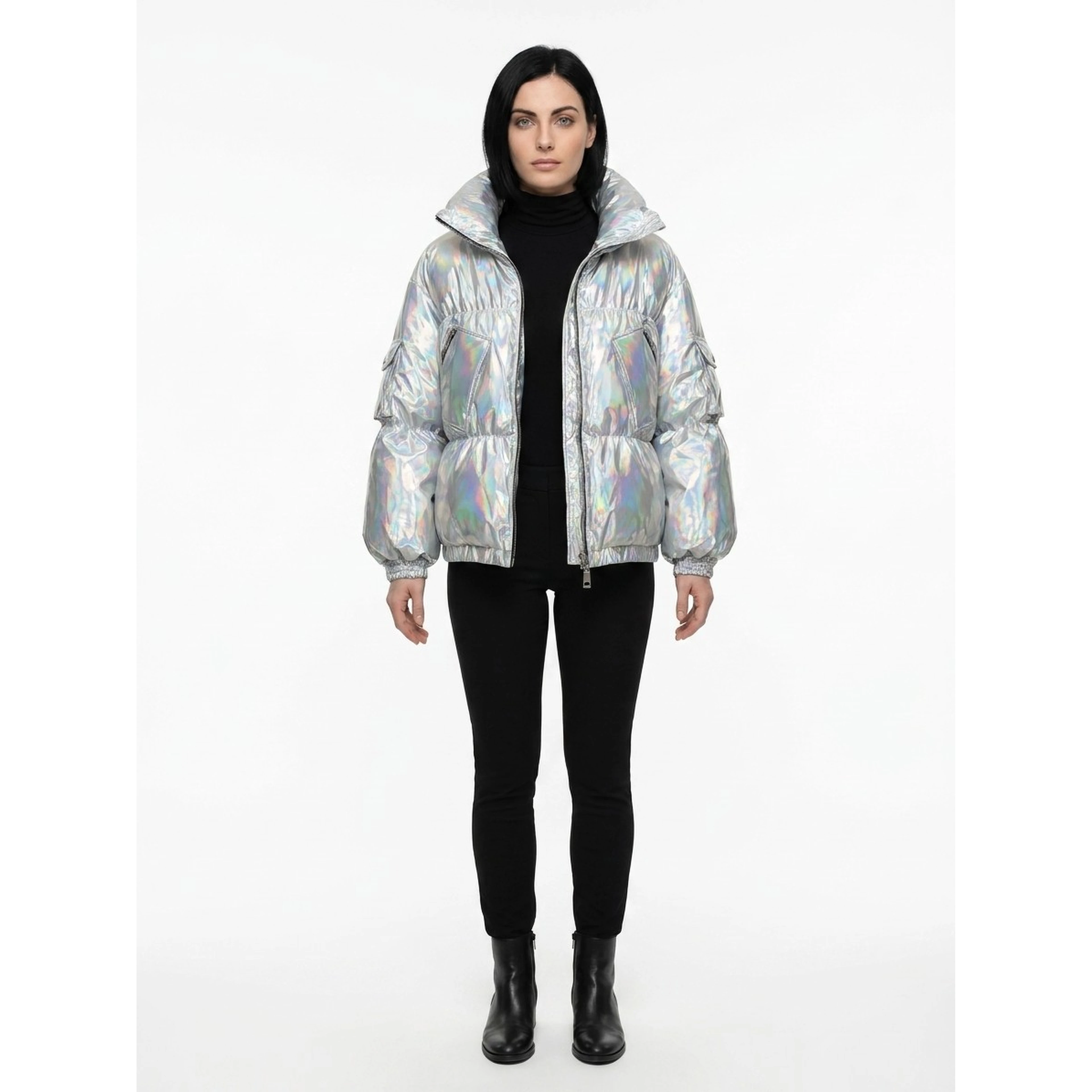 Gray Polyamide Shell Jacket
