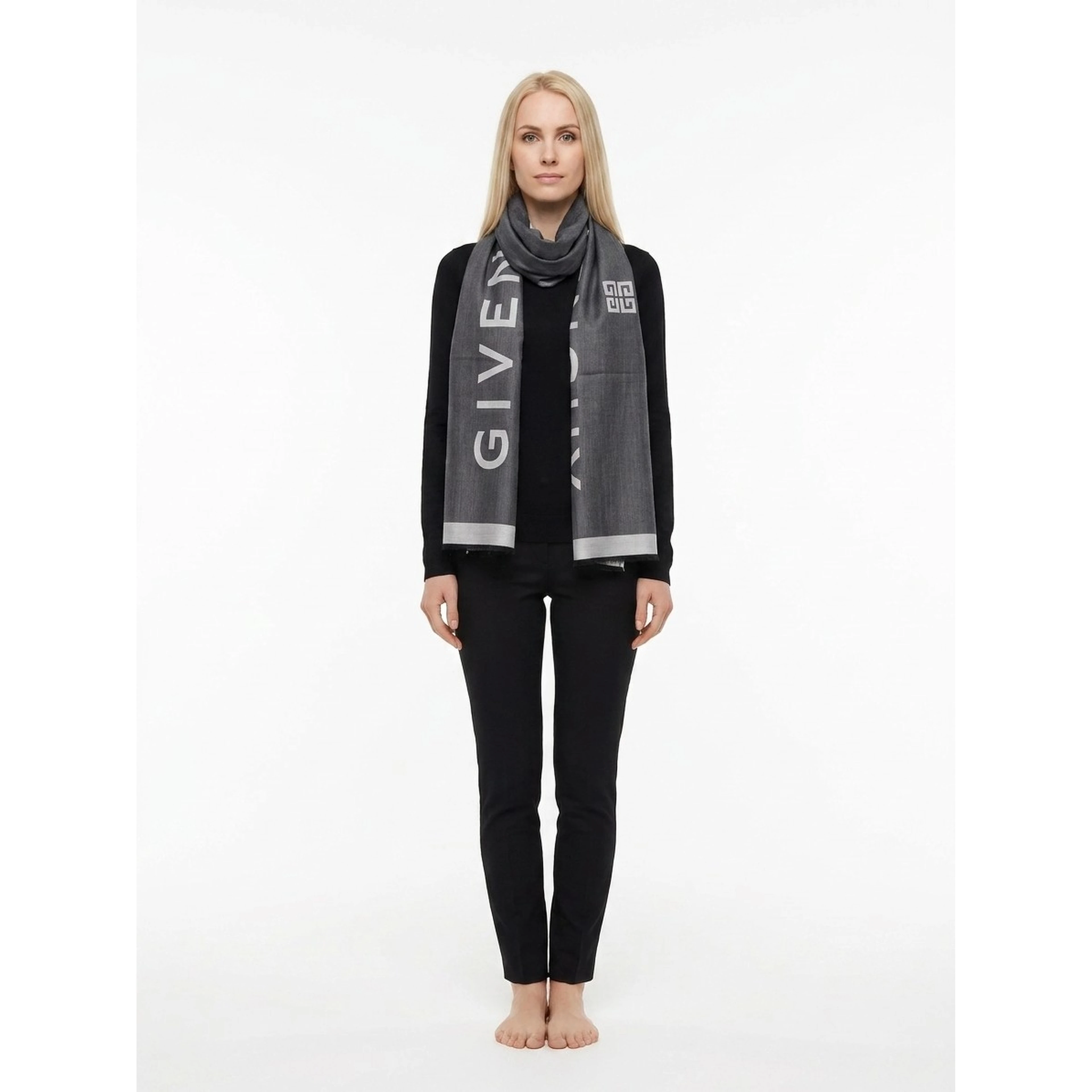 Gray Silk Foulard
