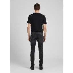 Black Cotton Slim Fit Jeans